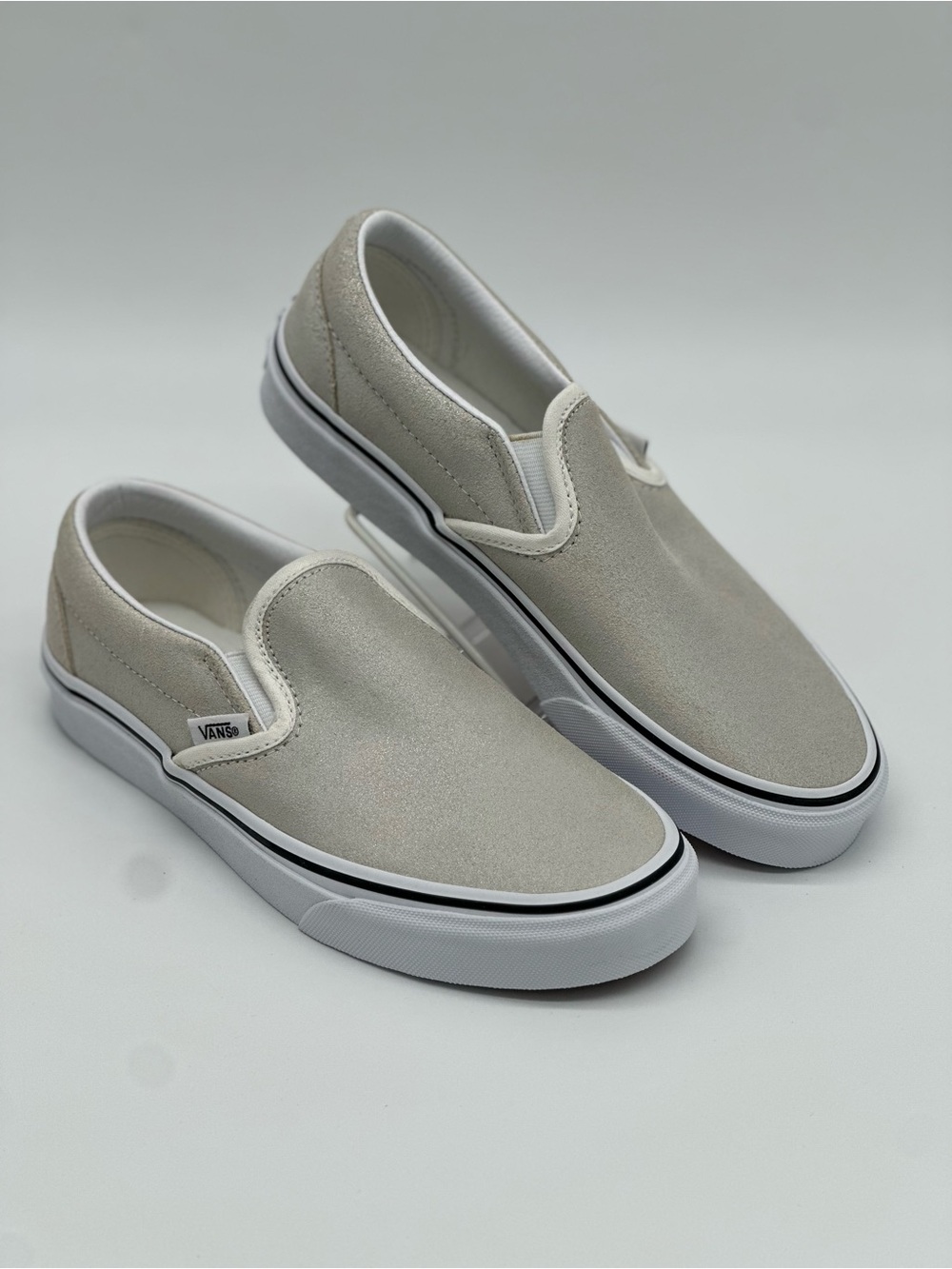 Vans Classic Slip-On Sneakers in Light Cream
